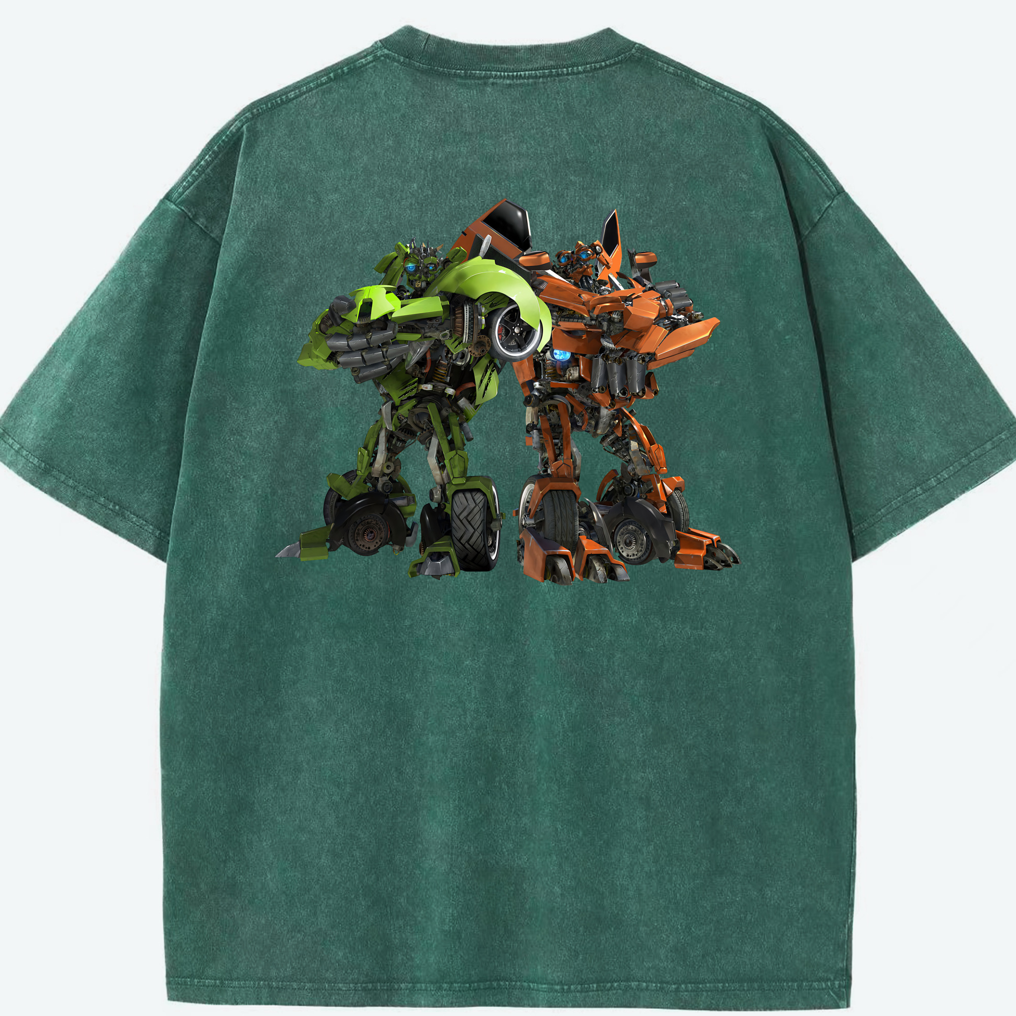 （画像用） Transformers トランスフォーマー 綿100% ヴィンテージ風 半袖Tシャツ（背面プリント）